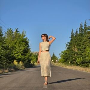 Ham Ekru Triko Takım